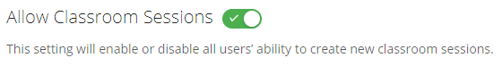 'Allow Classroom Sessions' GoGuardian Teacher toggle setting in Org Management