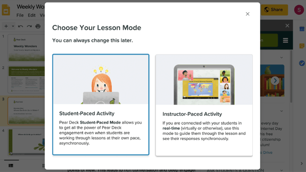 2. Choose Mode