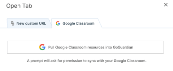 Option to pull Google Classroom Resources in the Open tab command