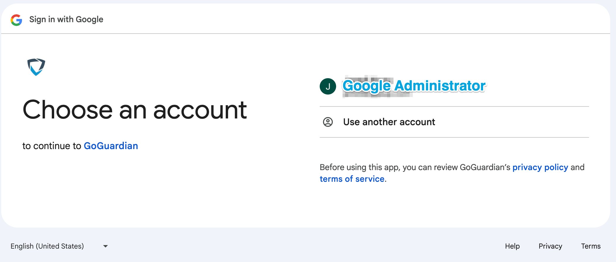 Google admin sign-in prompt for Google Teacher Provisioning