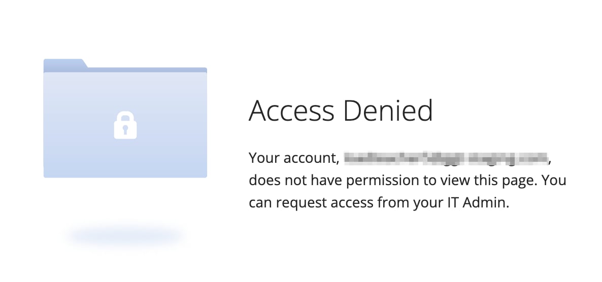 Access Denied Message