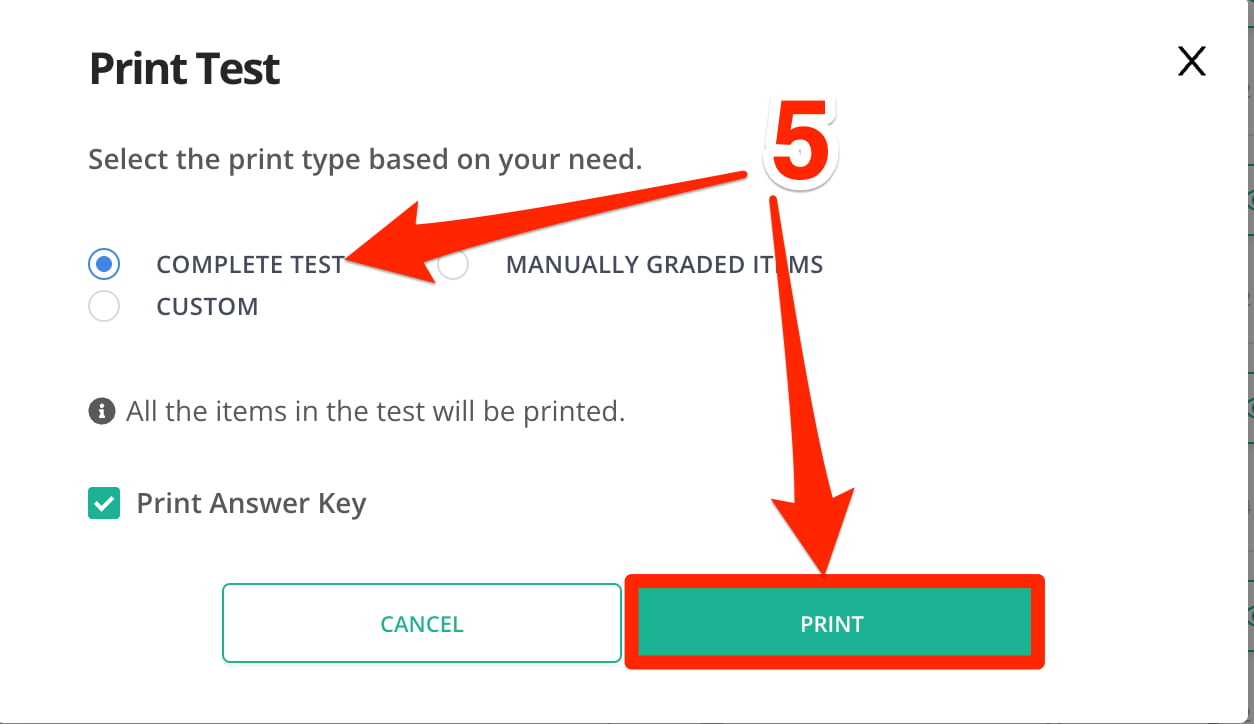 Select what to print