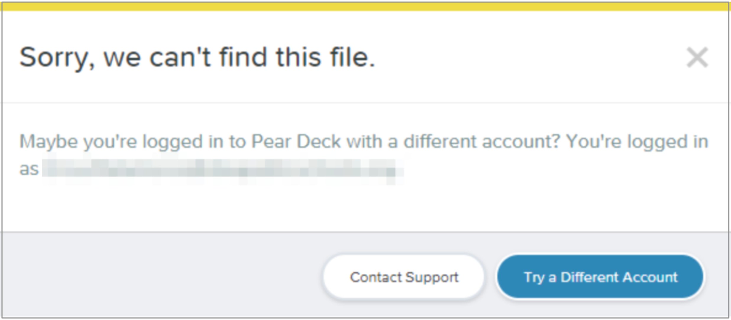 We can't find this file error message