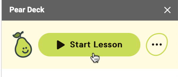 start lesson button highlighted on right hand side of screen