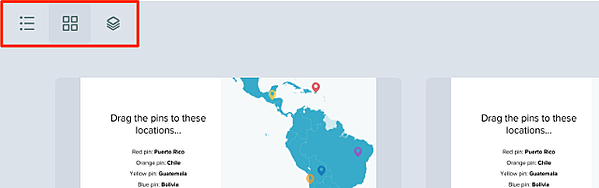 Layout options highlighted in the Projector View