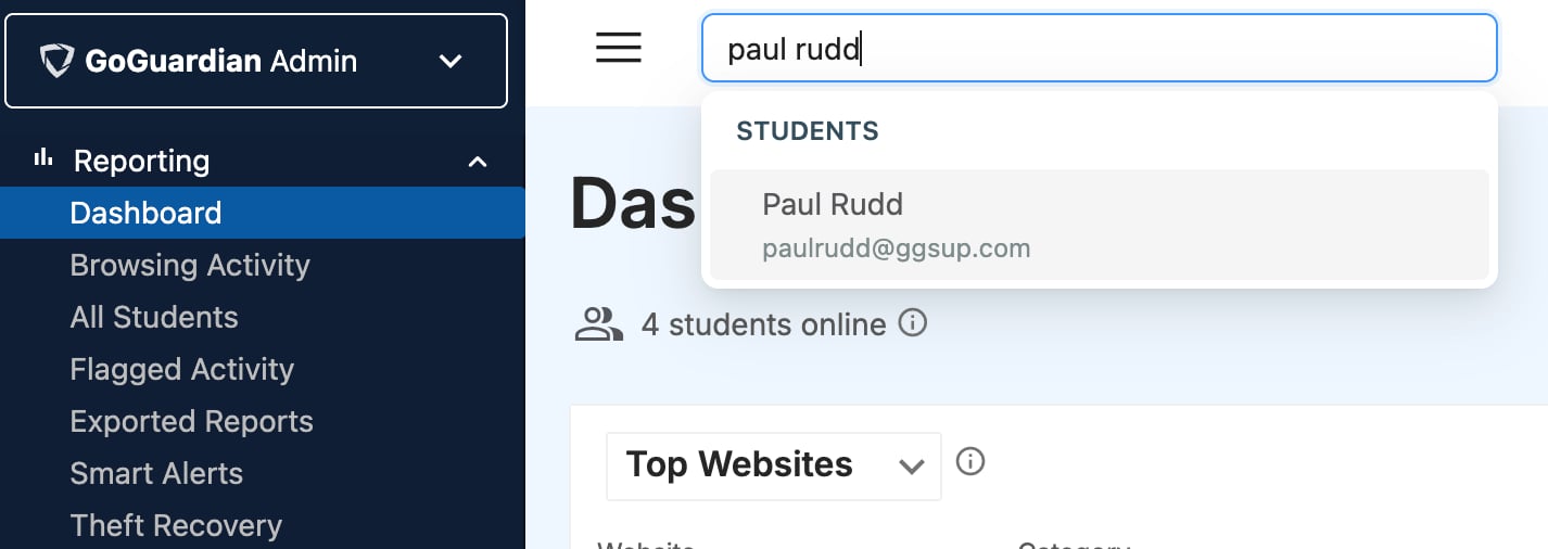 Navigate to a Student Activity Page