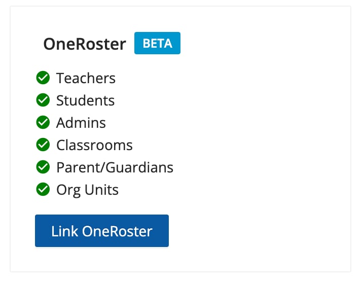 Enable the OneRoster Integration