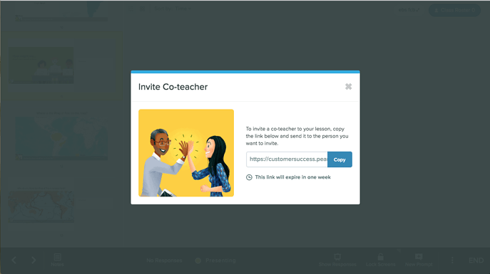 Session Invitation link for Co-Teacher