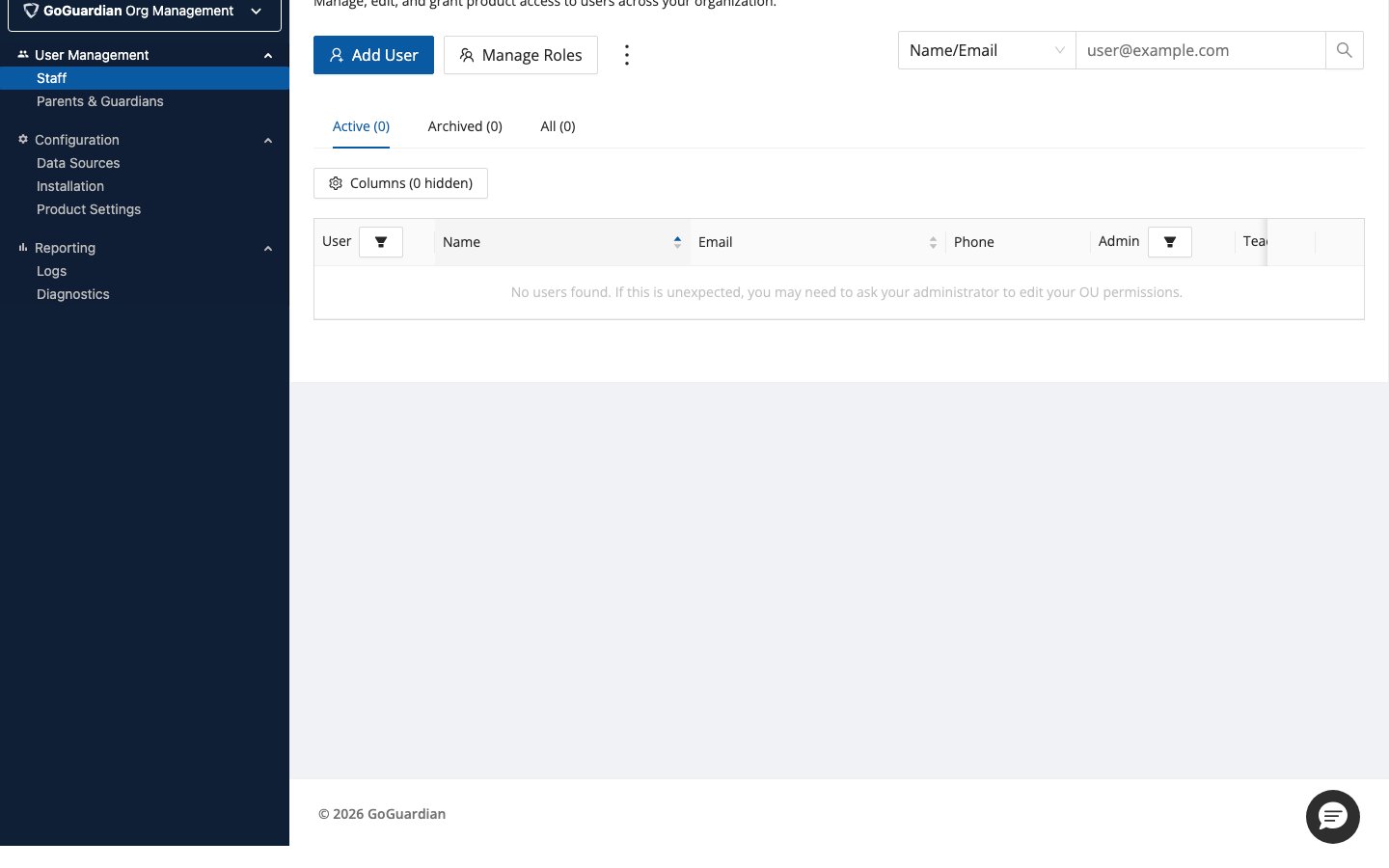 Bottom of edit user form showing red Archive User button