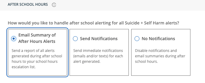 Configure After-School Hours Notifications