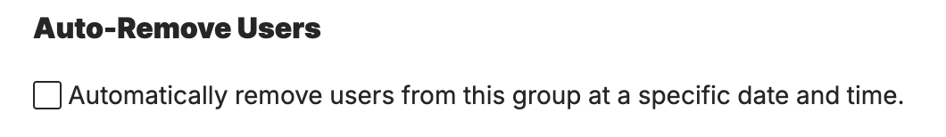Custom Group's Auto-Remove feature and calendar user interface