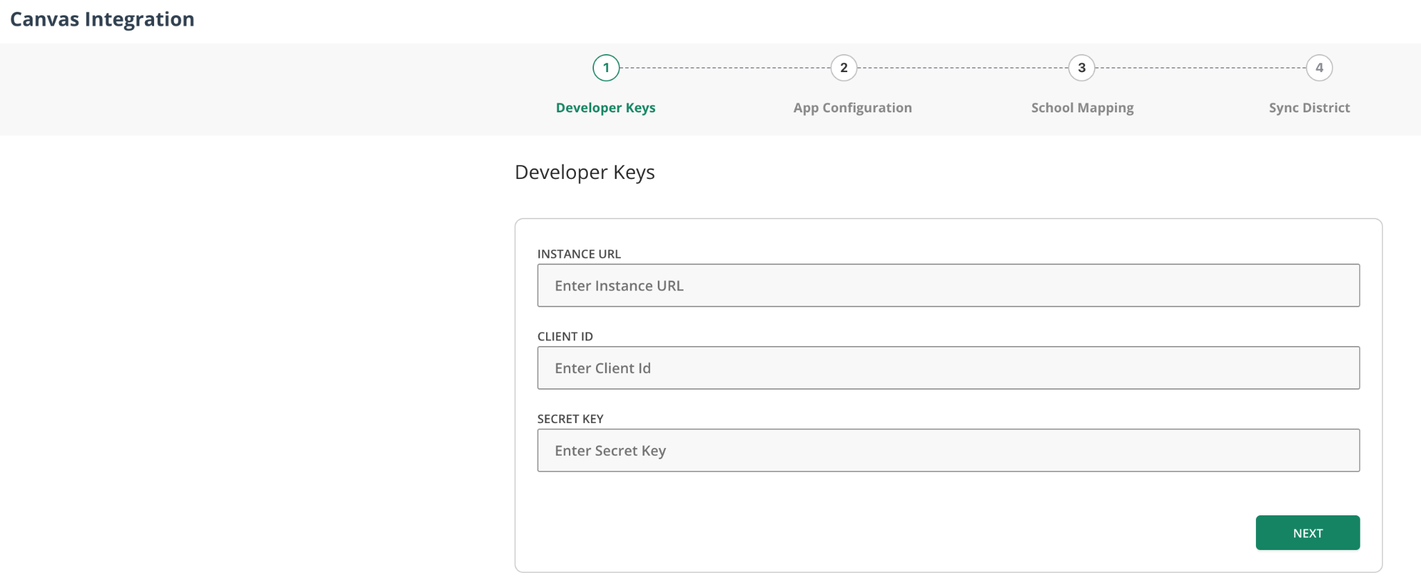 Clicking Test Connection to verify the Canvas credentials.