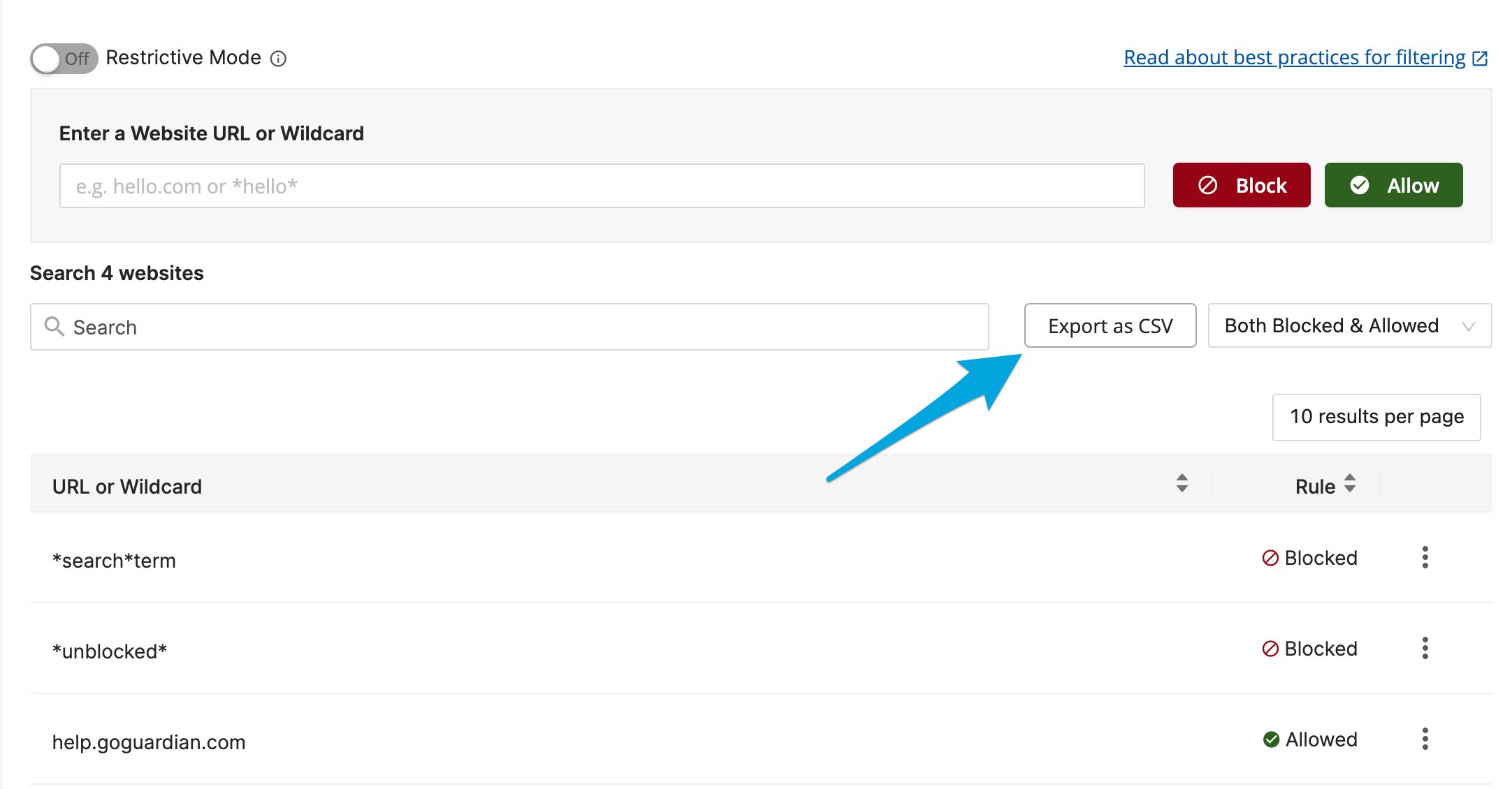 Import and Export Policy CSVs