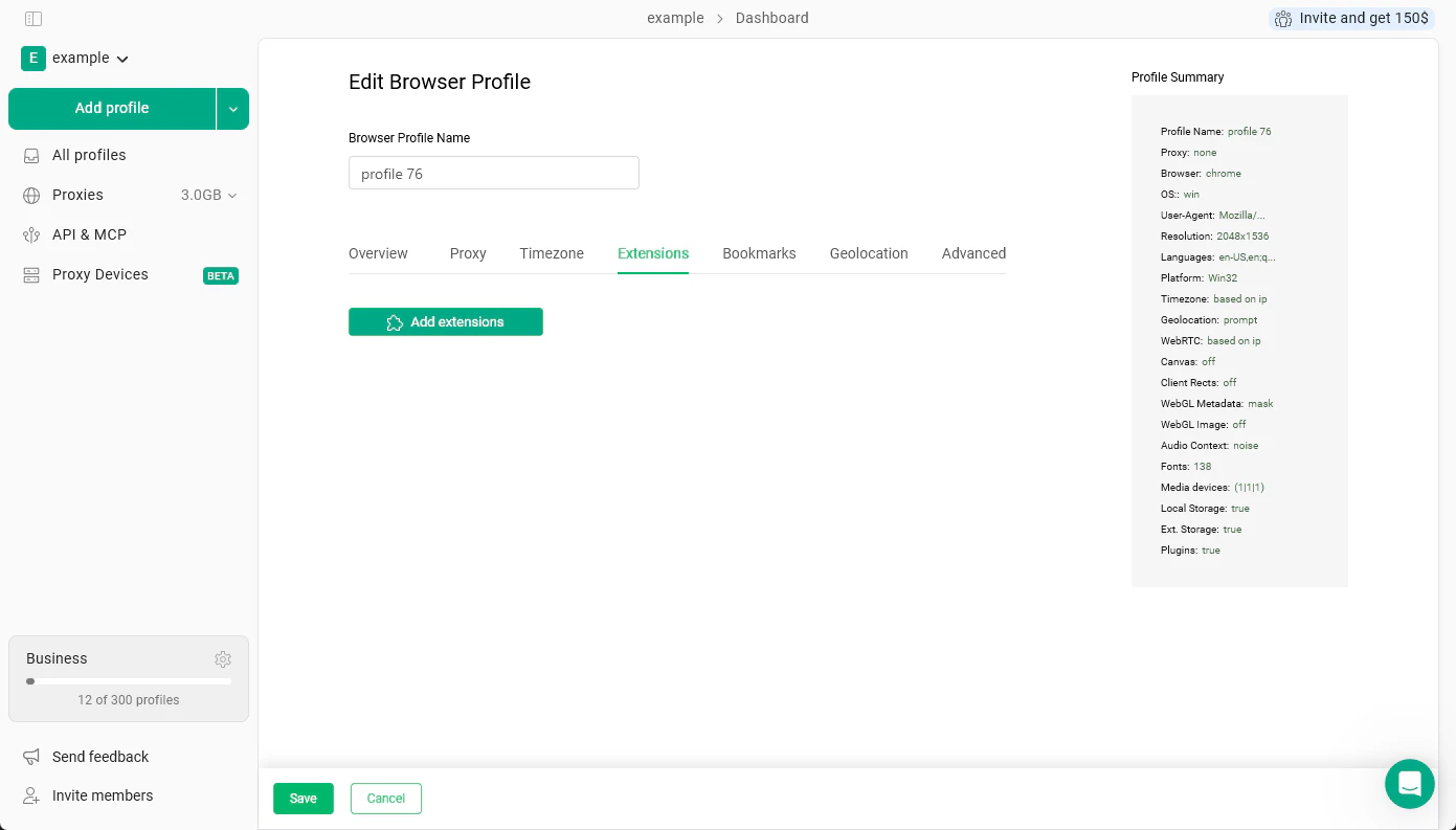 Settings Extensions