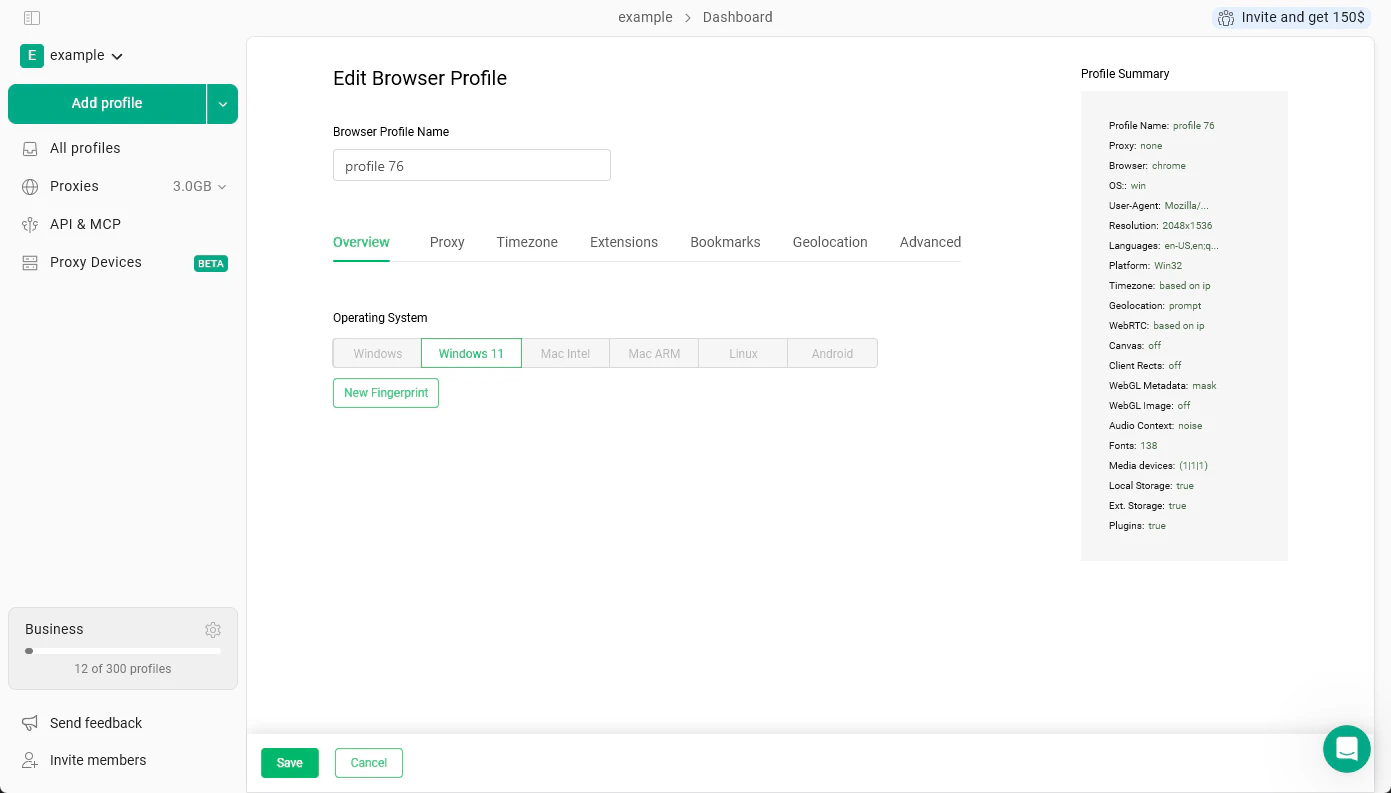 Settings Overview