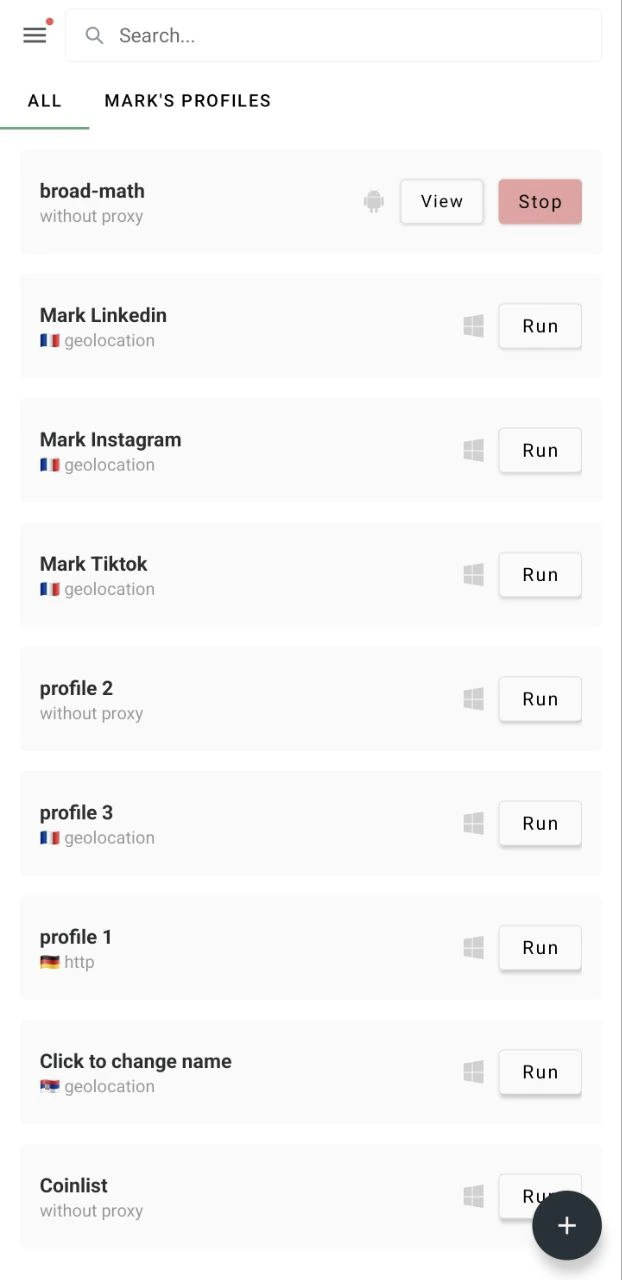 Gologin Android Stop