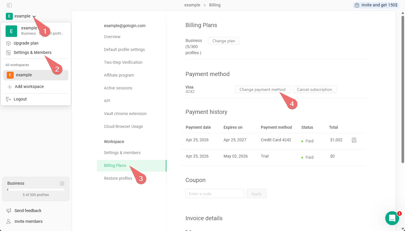 Change Payment Method