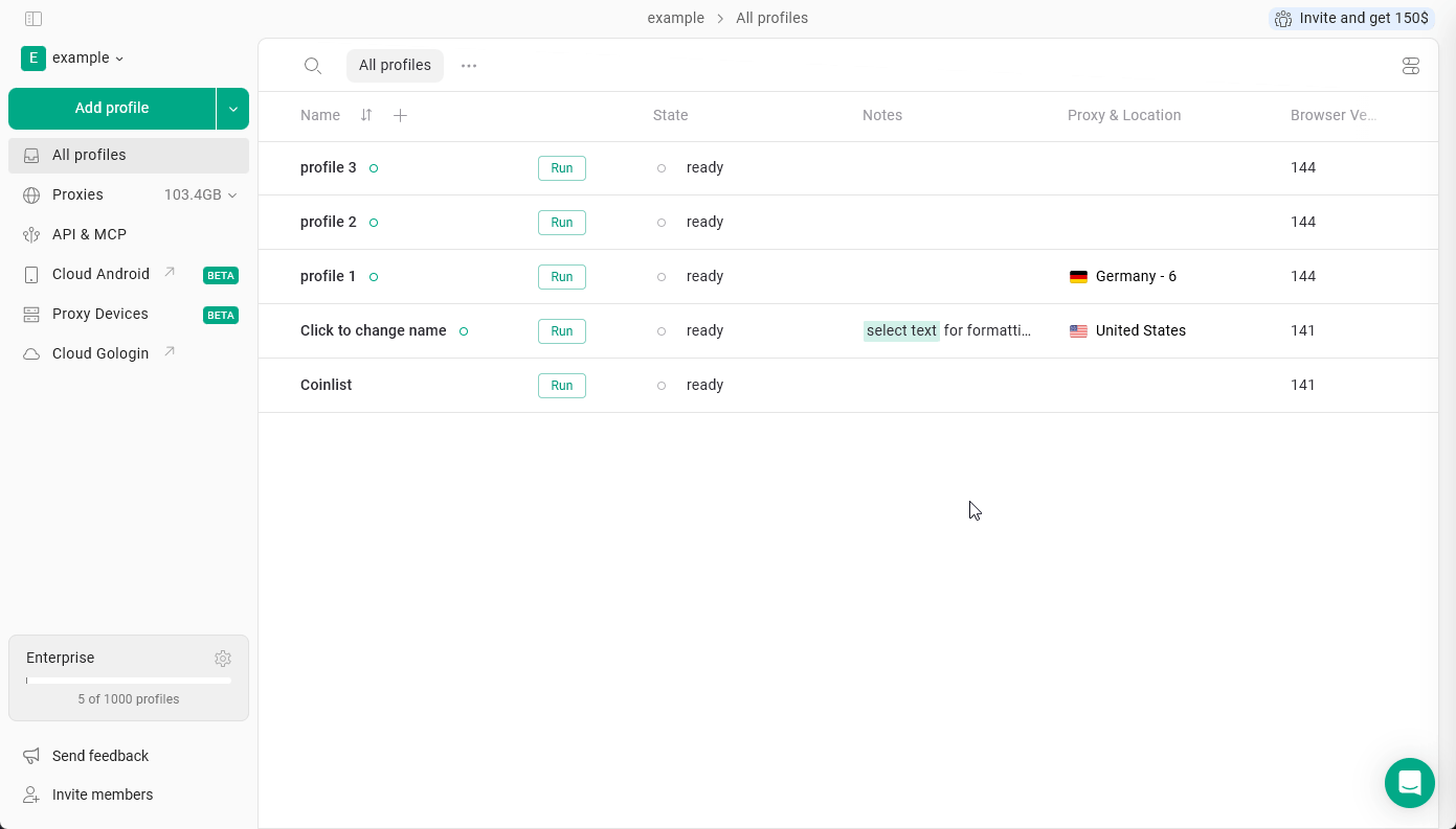 Changes From The Profiles Page