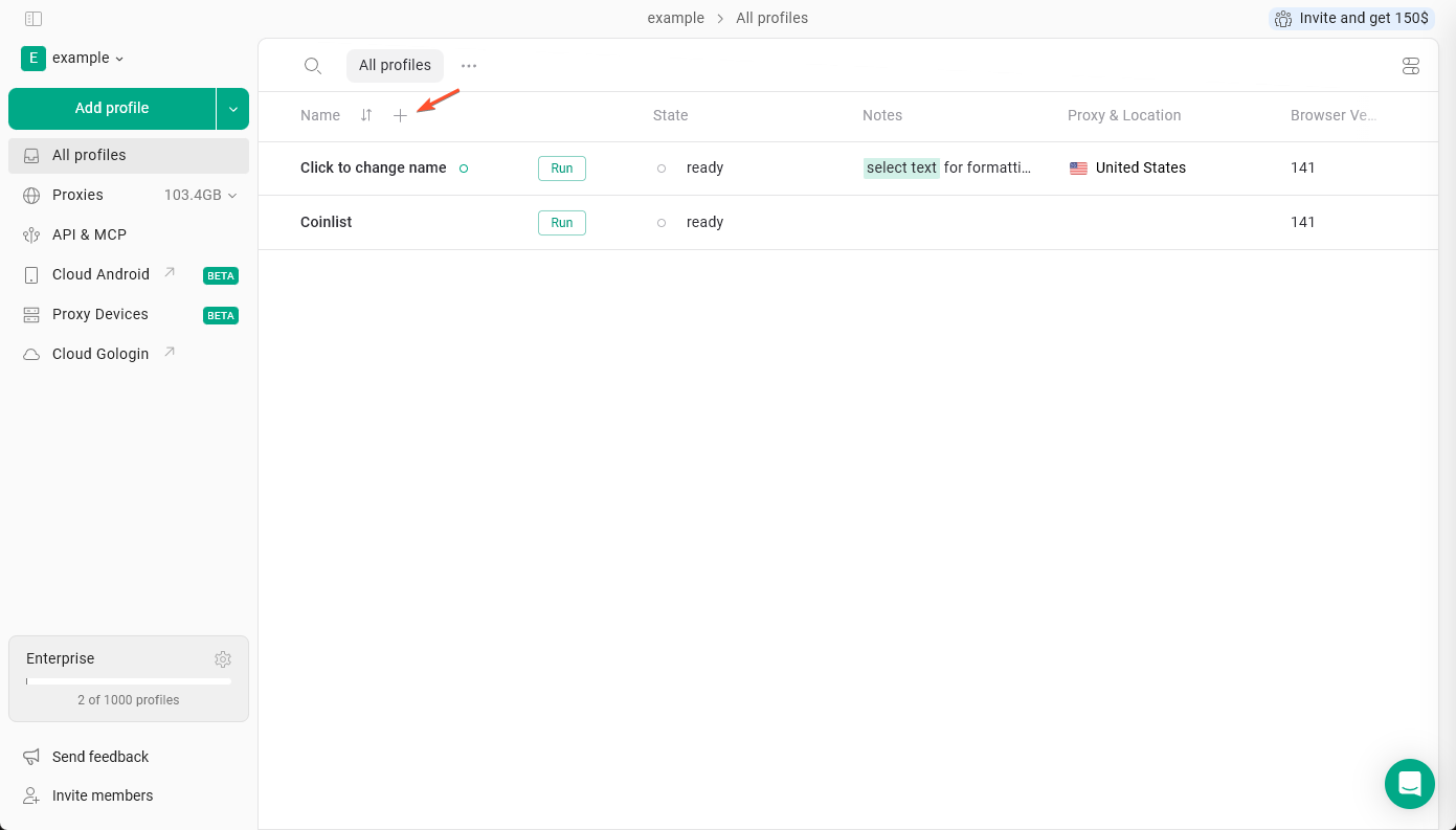 Quick start: from zero to your first profile - Gologin documentation