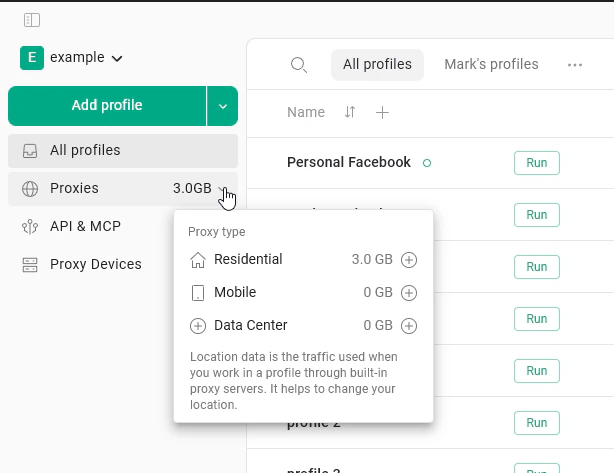 Check Available Gologin Traffic