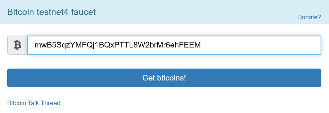 Maestro get tBTC to Bitcoin Testnet Address