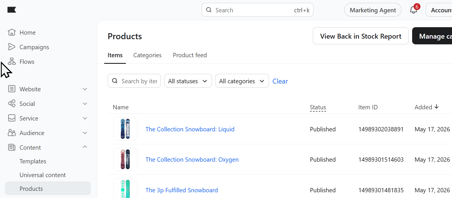 Klaviyo Notify Me Back In Stock Report