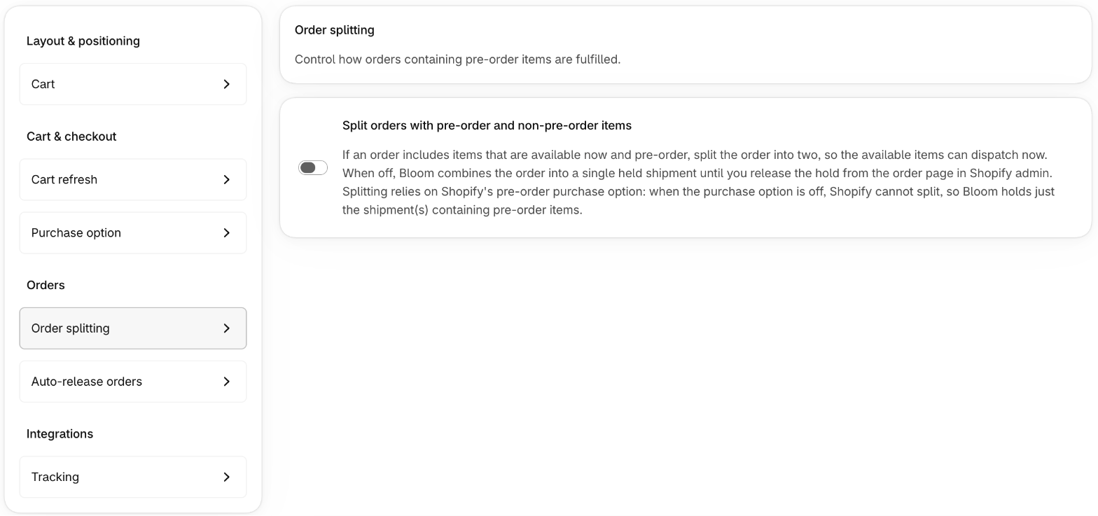 Enable Split Shipping