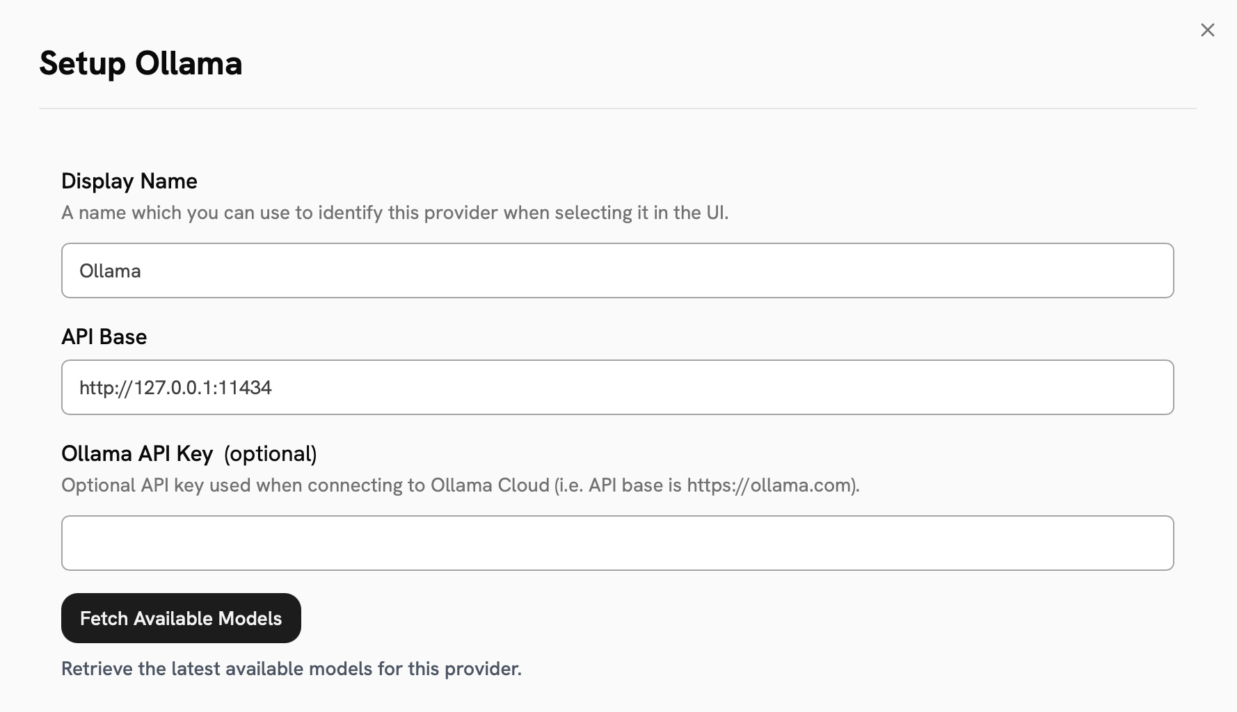 Ollama Provider Configuration