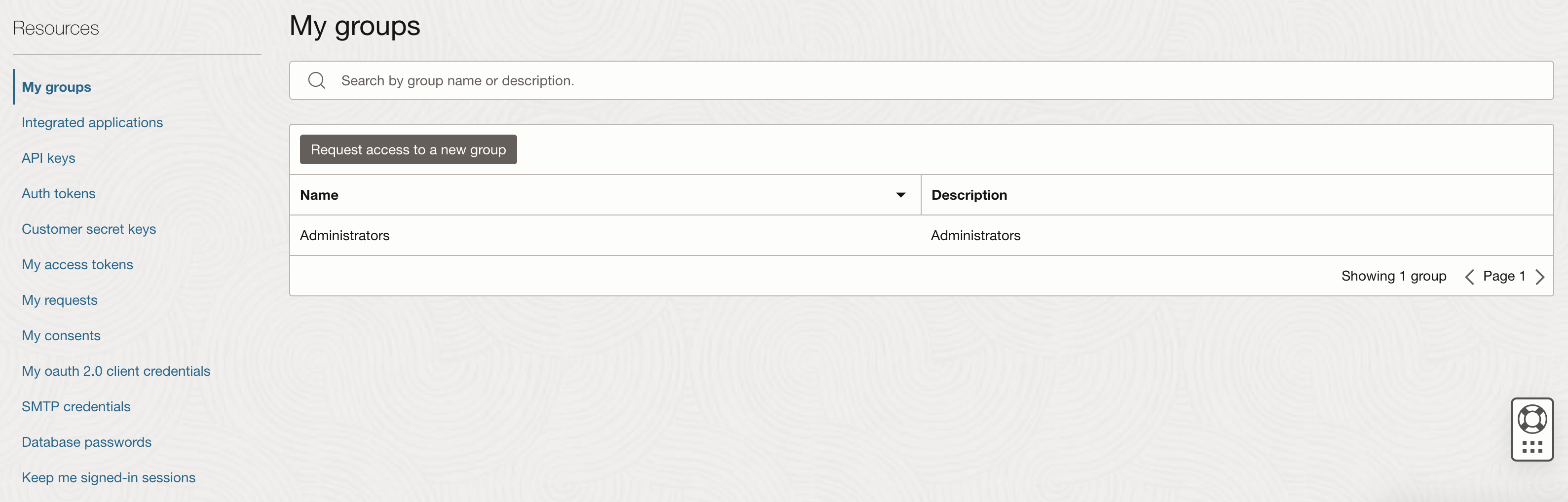 OCI customer secret keys