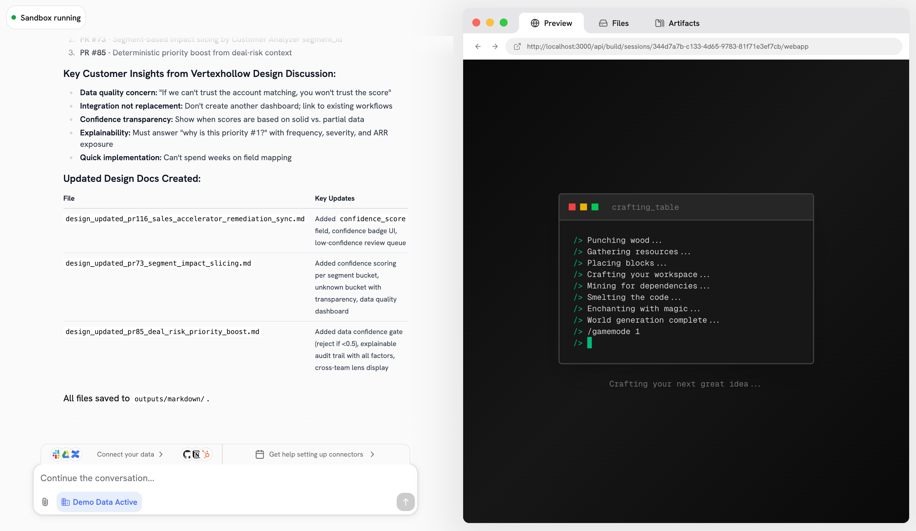 Craft Sandbox Environment