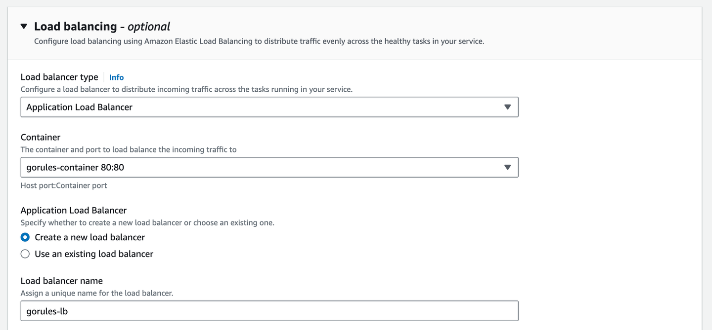 Load balancer configuration