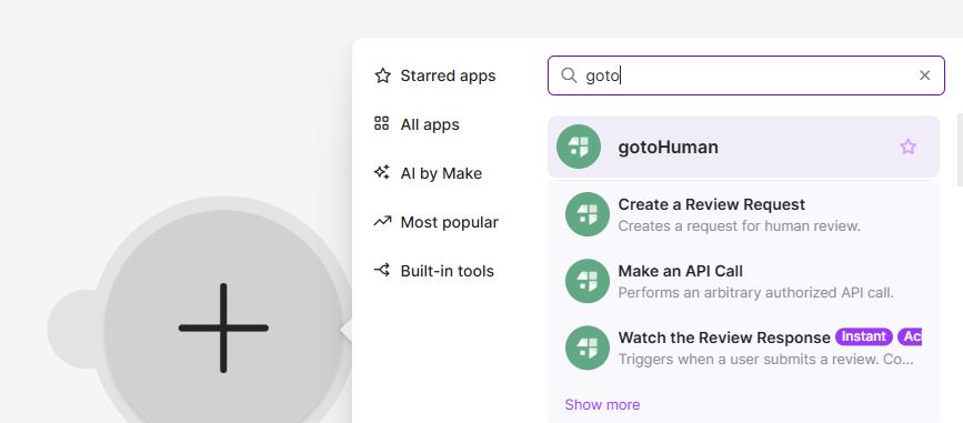 Make Adding the gotoHuman app
