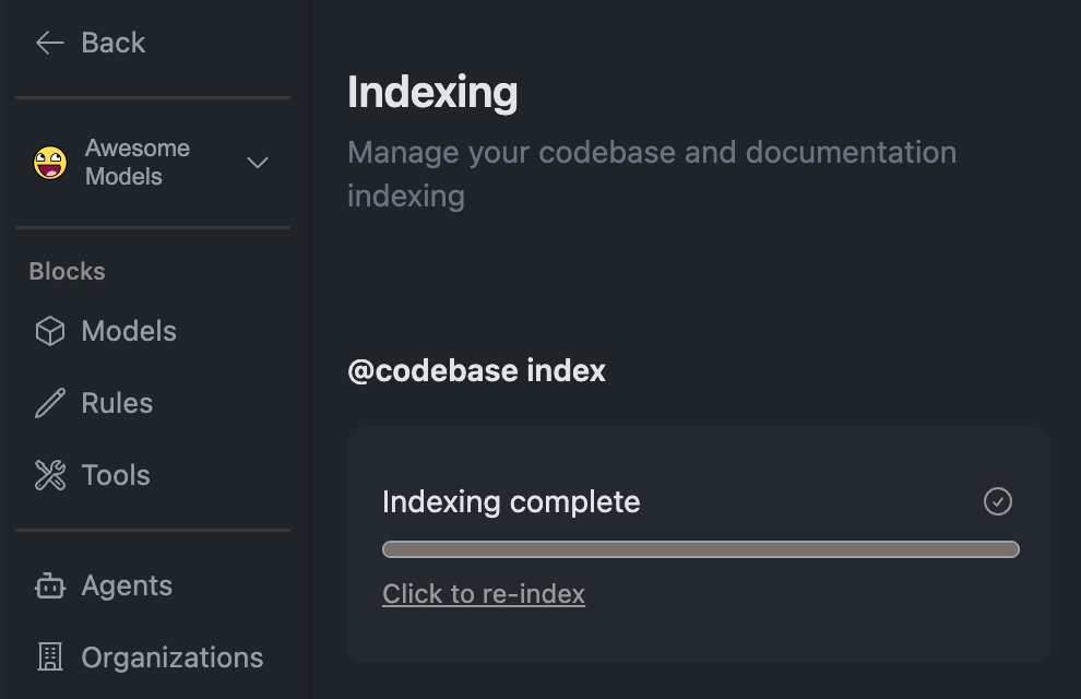 Gobi Indexing Settings