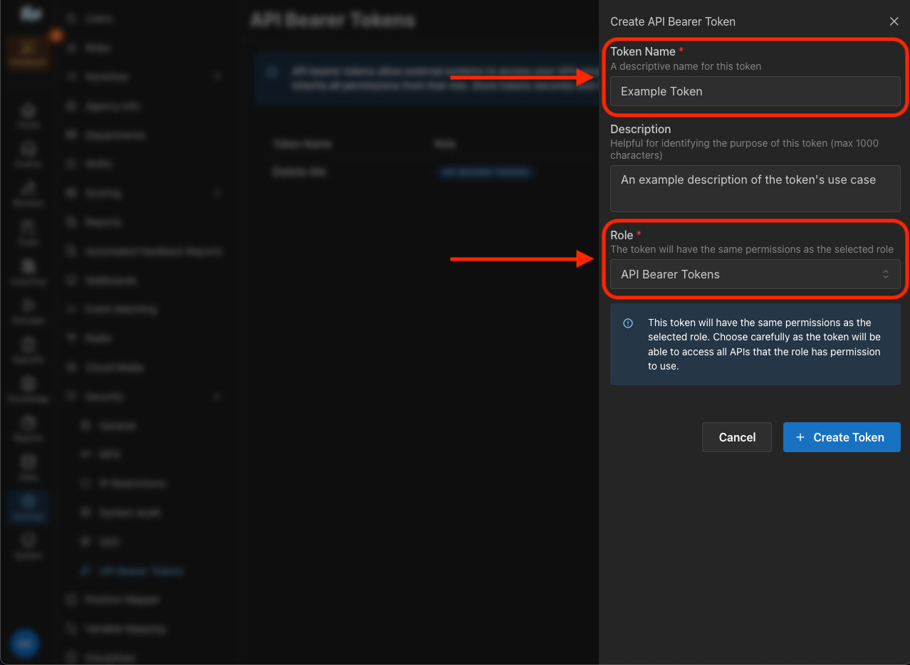 Bearer Token Permissions