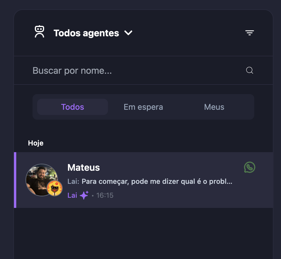 Chat de atendimento