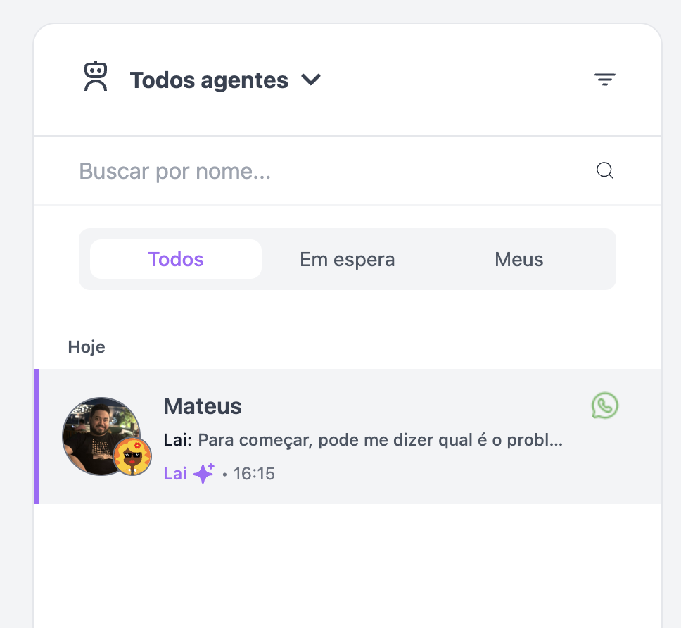 Chat de atendimento