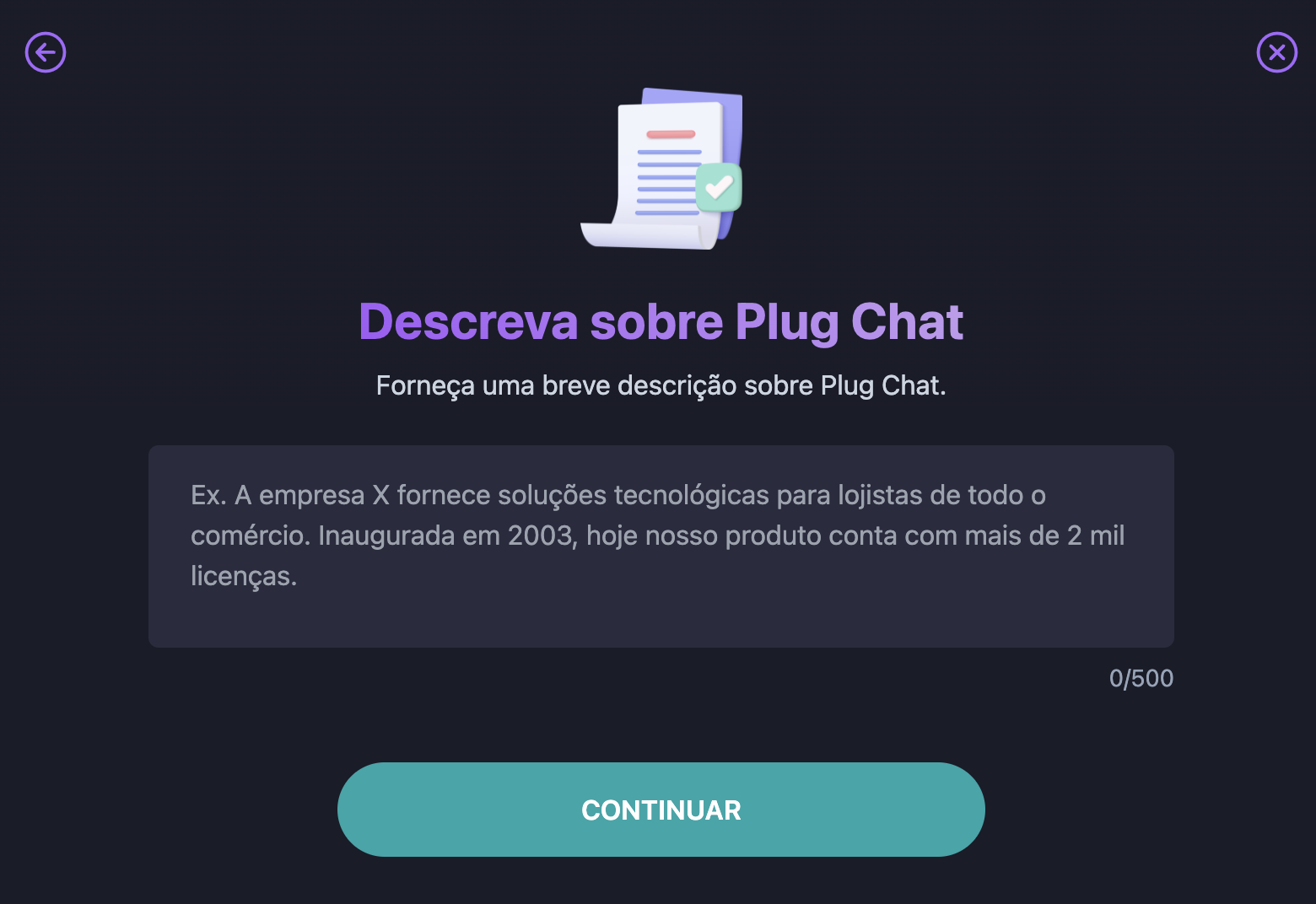 Descrição da empresa