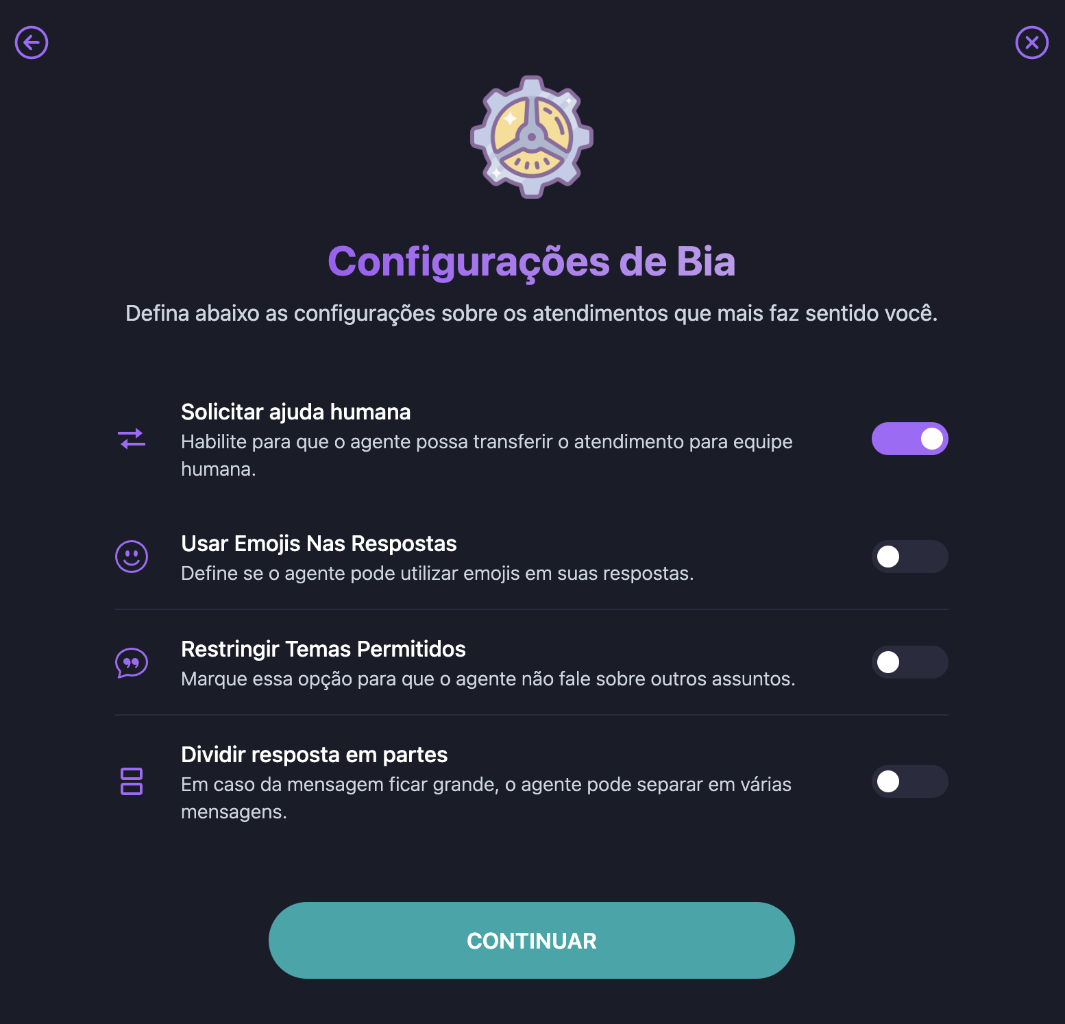 Configurações