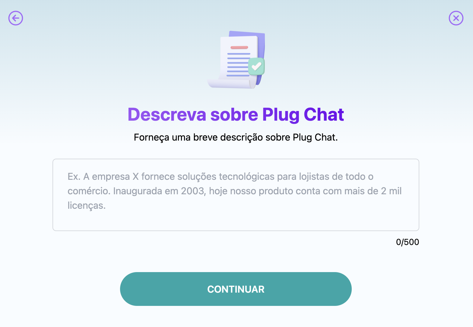 Descrição da empresa