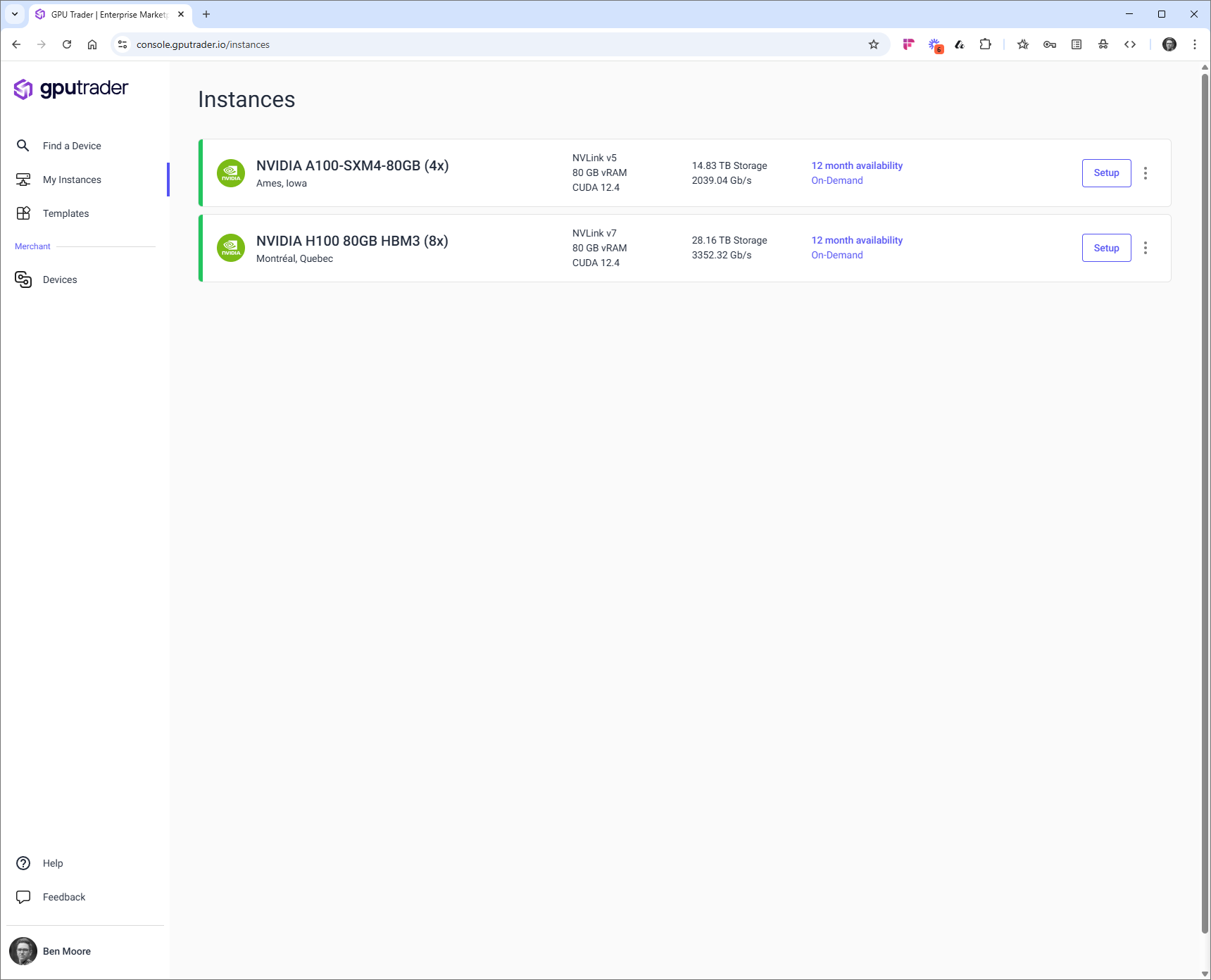 Configure your Instance - GPU Trader Documentation