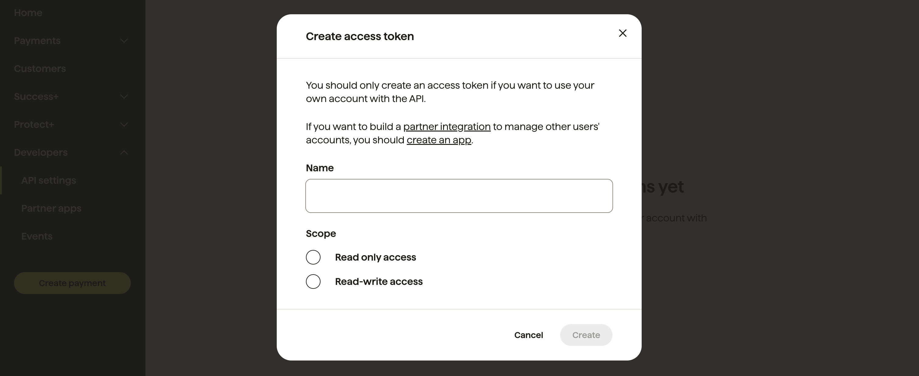 GoCardless Create Access Token