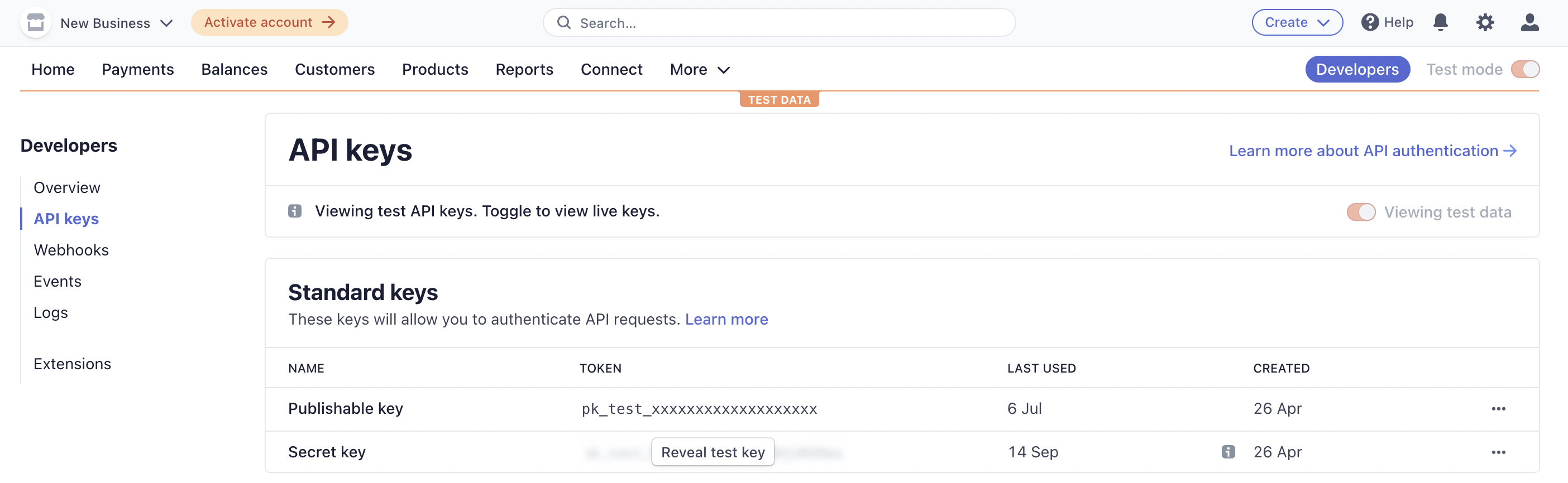 Stripe Secret key