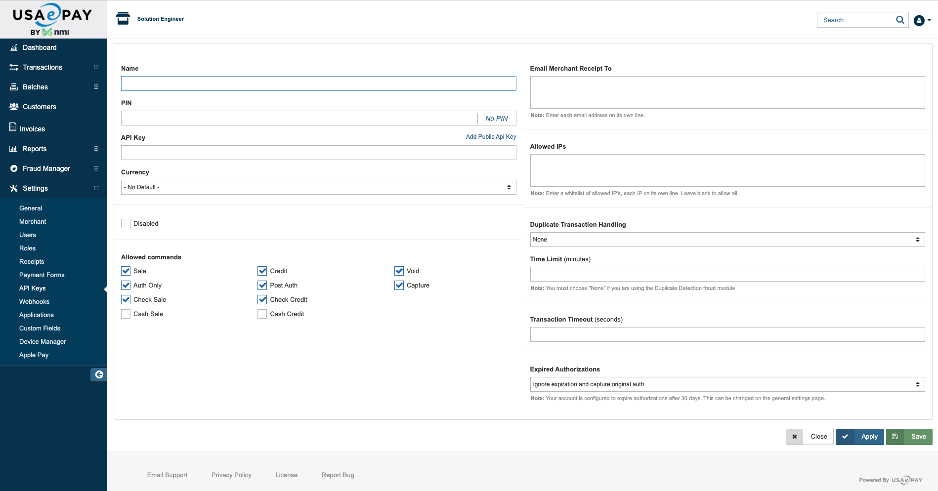 USAePay API Key