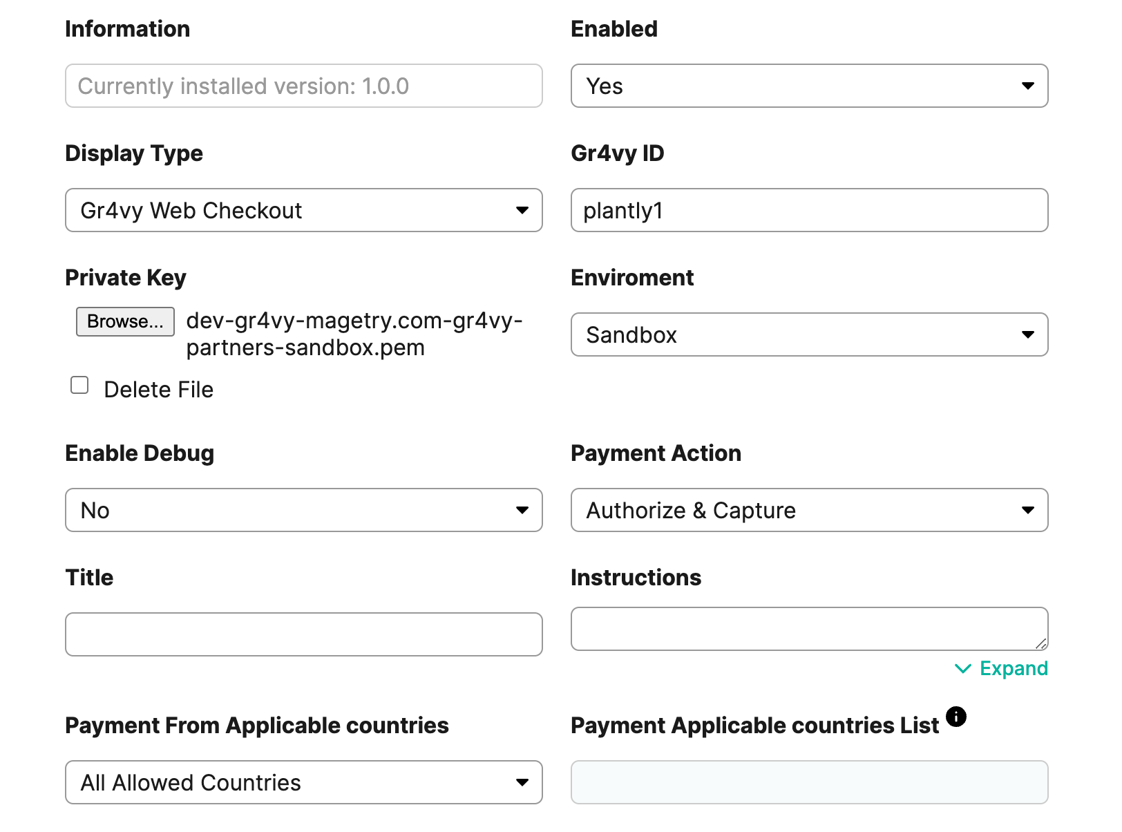 API Configuration