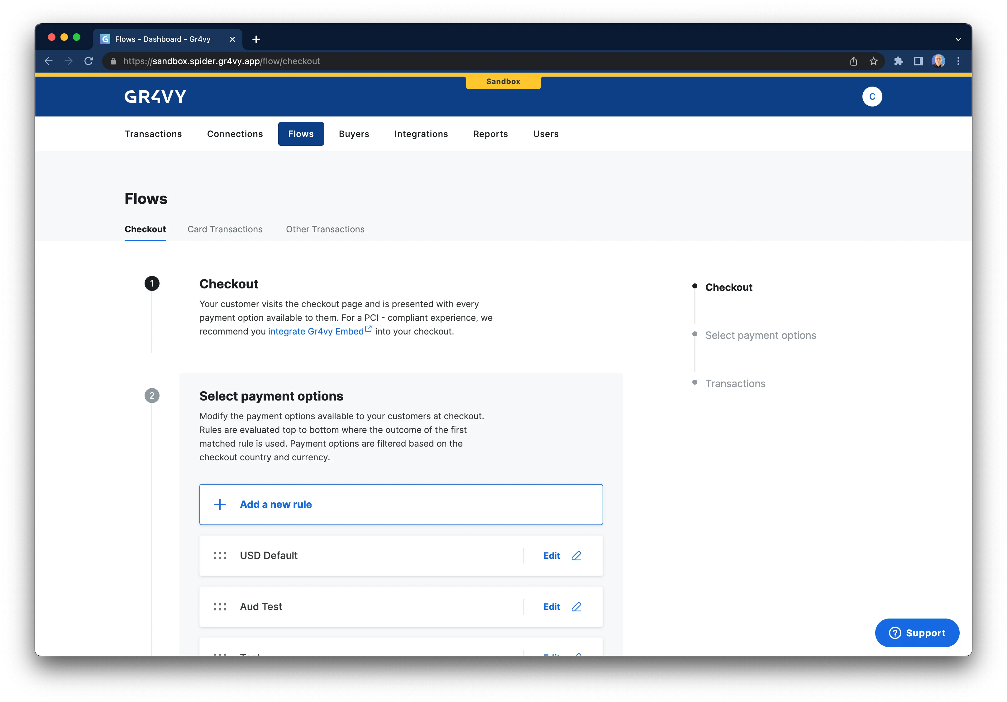 Flow dashboard