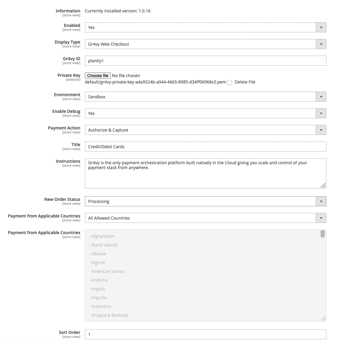 API Configuration