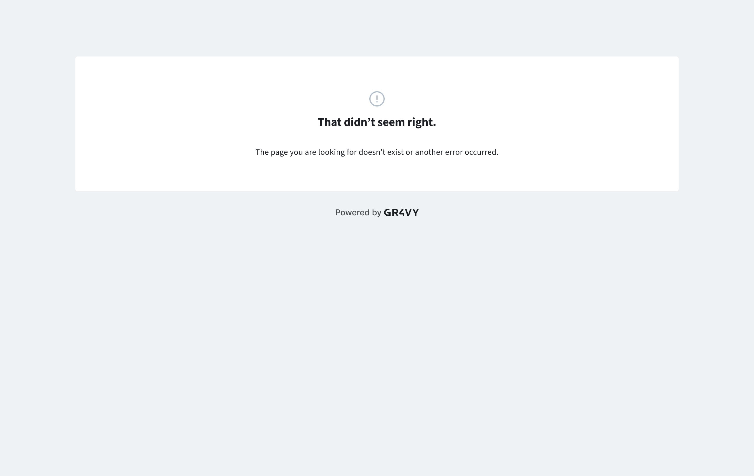 Generic Error