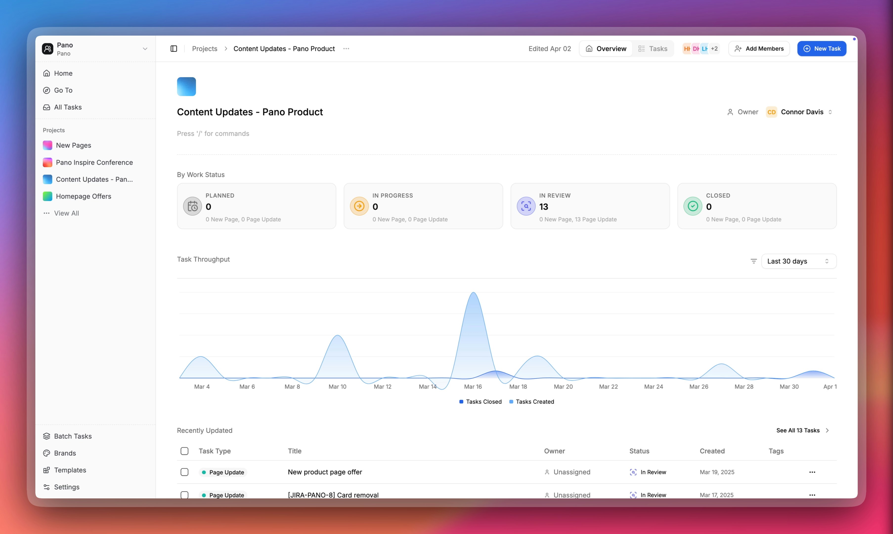Project Overview View