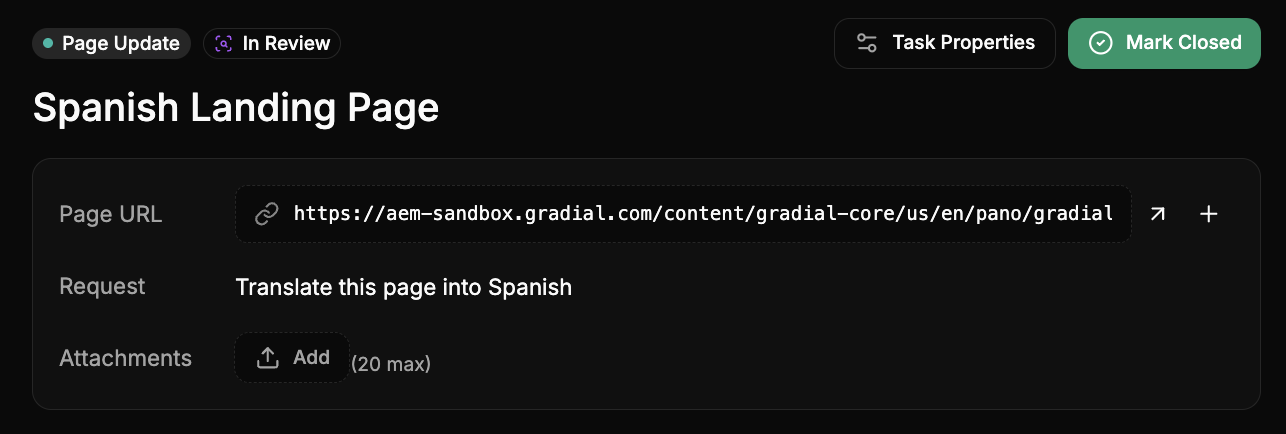 English to Spanish Gradial Prompt
