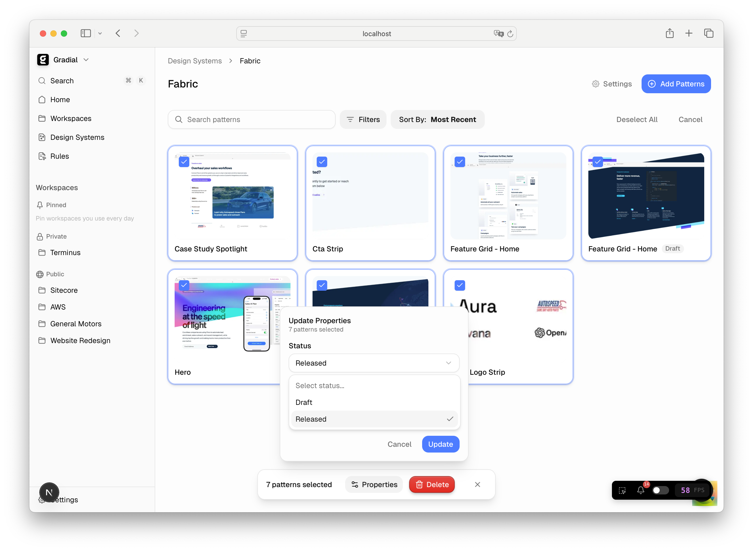 Draft Patterns in a Design System